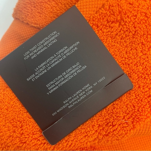 Ralph Lauren Wescott Summer Orange set of 2 Bath Towels NWT - Picture 5 of 8